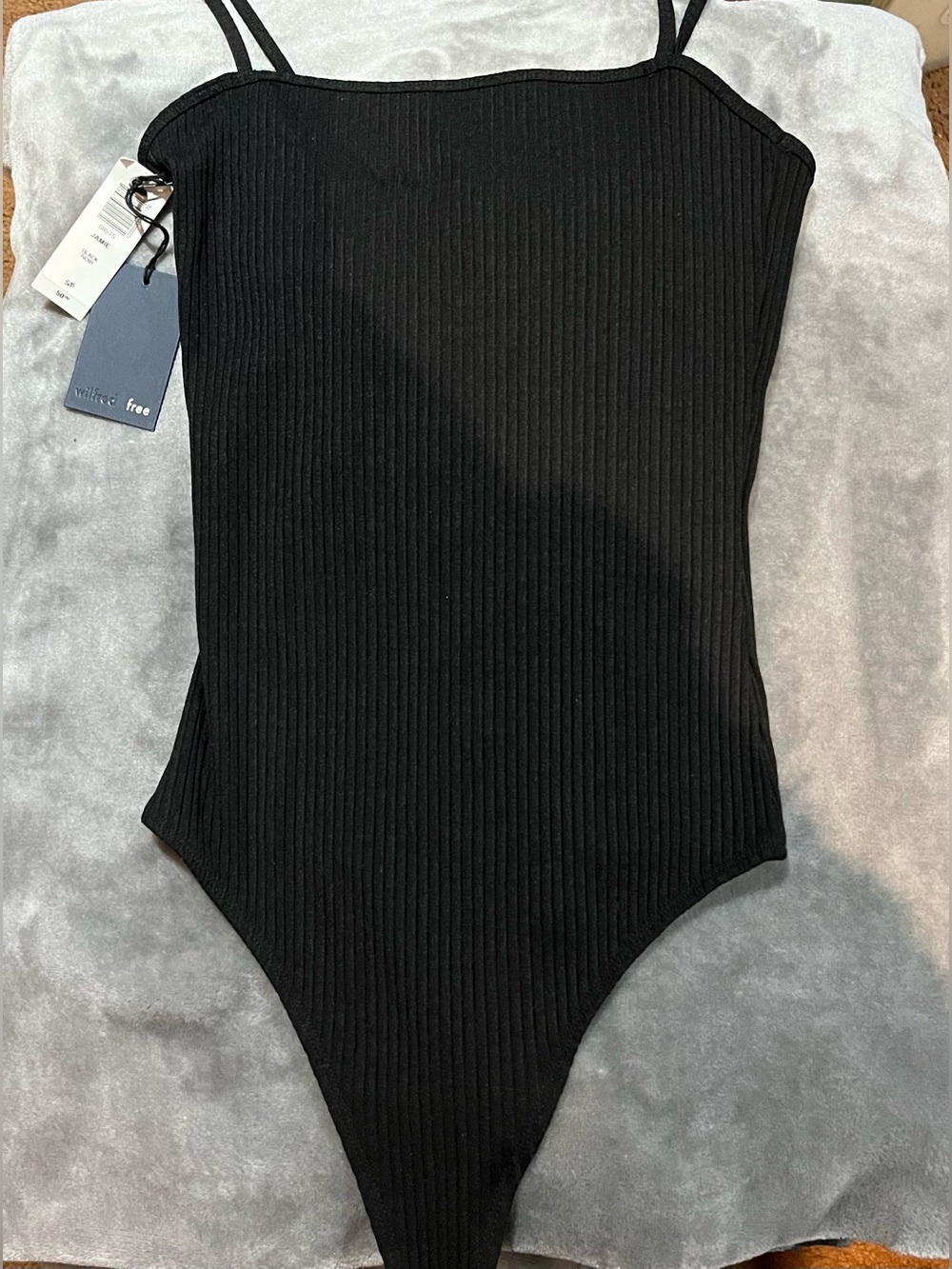 Wilfred-Free Black Ribbed Bodysuit